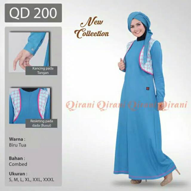 QIRANI QD 200/gamis qirani/gamis murah/gamis kaos/gamis syari/gamis adem