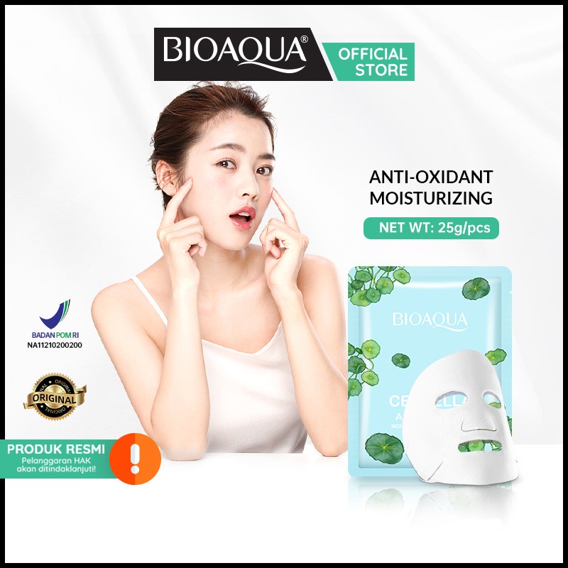 Bioaqua Centella Astaxanthin Moisturizing Antioxidant Essence Mask 25gr / Masker Wajah