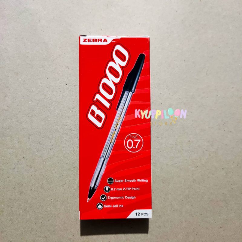 

[1Lusin] Pulpen Zebra B1000 / Gelpen Murah / Ballpoint