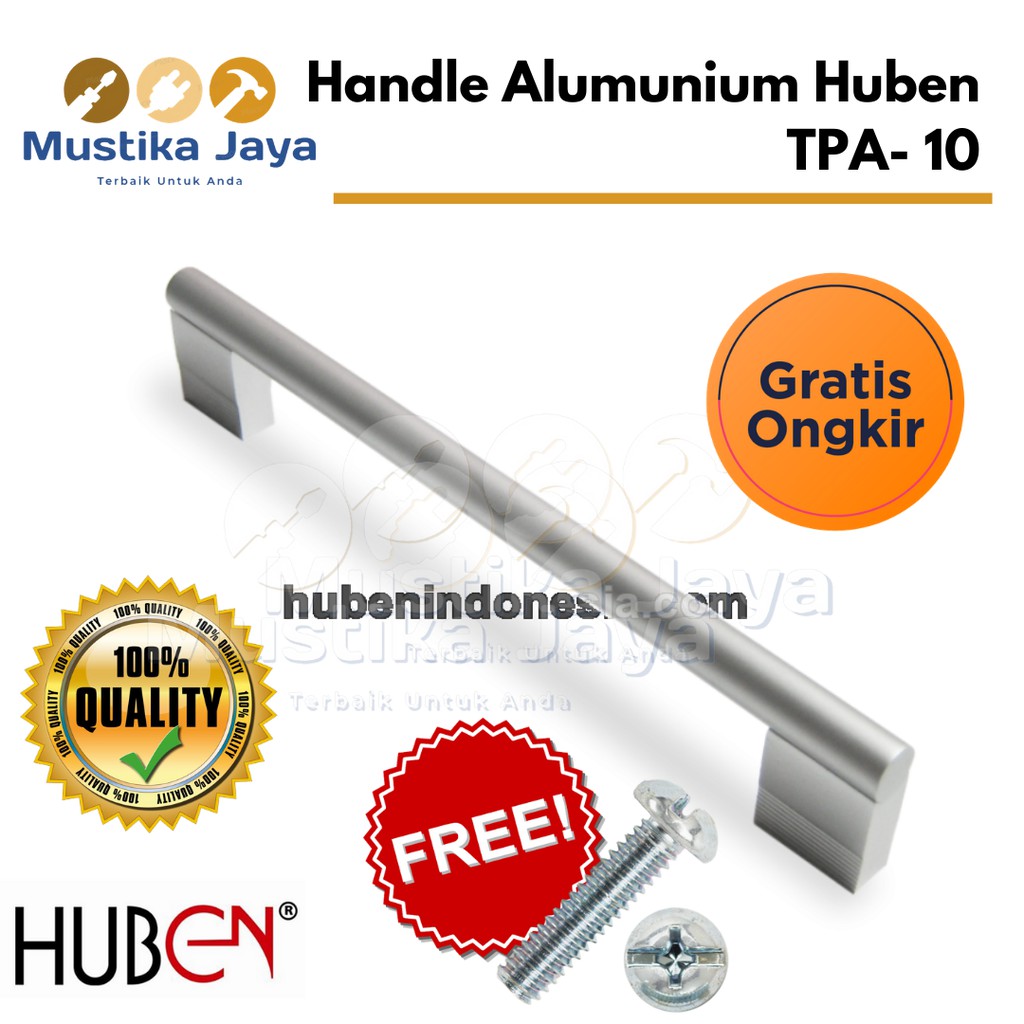 Handle Tarikan Lemari Laci Stainless Alumunium Huben TPA 10 Murah