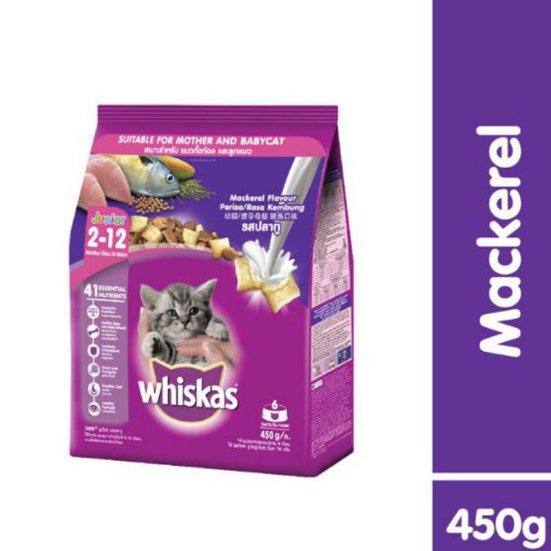 Whiskas Junior Mackerel 450g freshpack