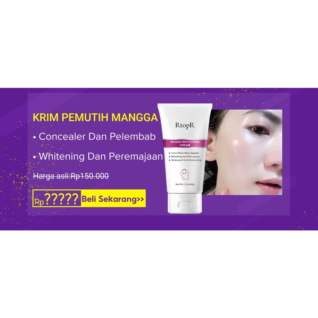 [100% Asli] RtopR Krim Pencerah Alami Pemutih Wajah Concealer Pemutih Kuat Pelembab Krim Tahan Air