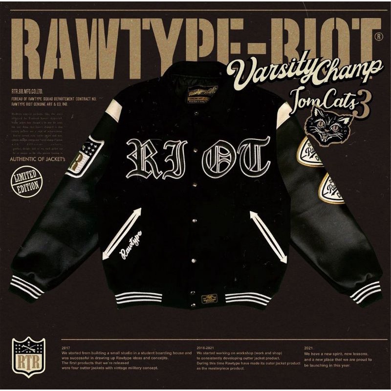 Jaket Varsity RawType Riot Tomcat 3