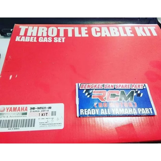 THROTTLE CABLE KIT KABEL GAS KIT SET DENGAN KABEL POMPA OLI RXS ORI ORIGINAL YAMAHA 3HB-WF631-00