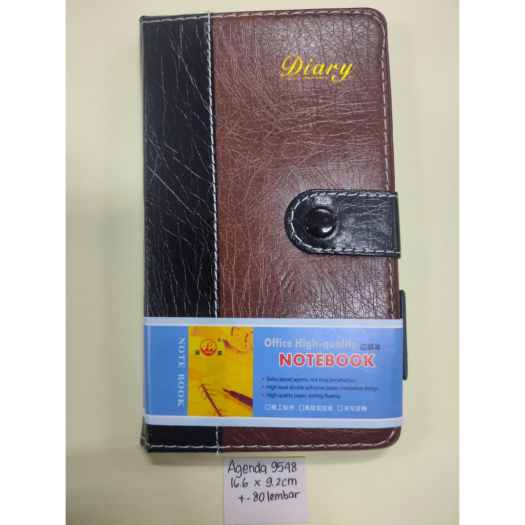 

agenda kancing 9548 ukuran 16.6x 9.2 cm isi 80 lembar