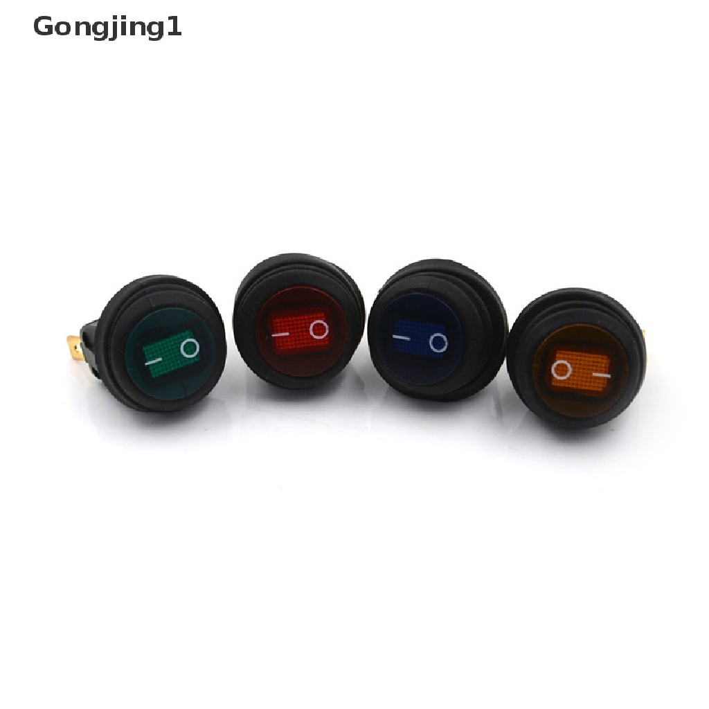 Gongjing1 Saklar Rocker On / Off 12v Bentuk Bulat Untuk Mobil / Perahu