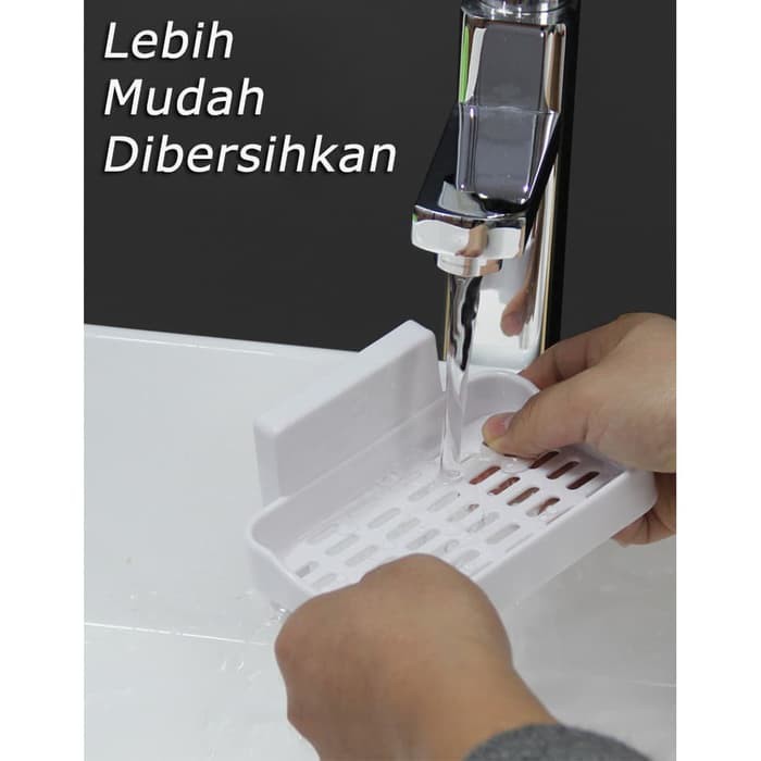 [SerbaSerbi)Rak Sabun Batang Model Kotak / Tempat Sabun Batang Wadah Sabun Toilet Kamar Mandi Tempel Dinding