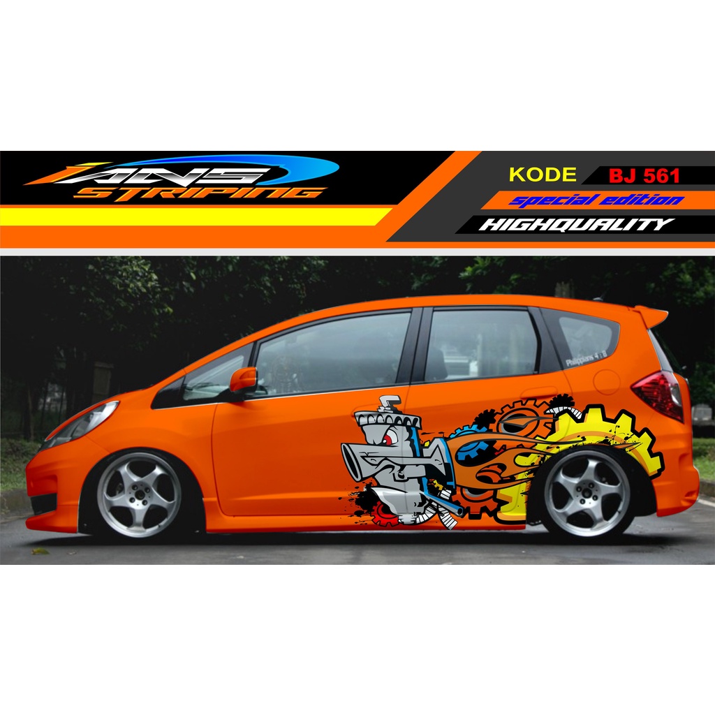 DECAL STIKER MOBIL JAZZ BRIO SWIFT AGYA / DECAL MOBIL / VARIASI STICKER UNTUK MOBIL / DECAL STIKER