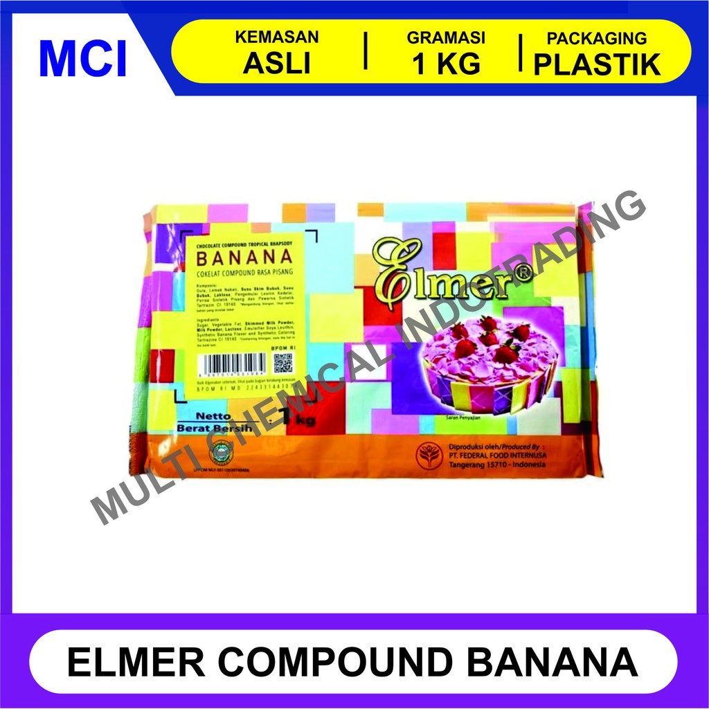 

ELMER COKLAT BATANG / CHOCOLATE COMPOUND 1 KG - BANANA