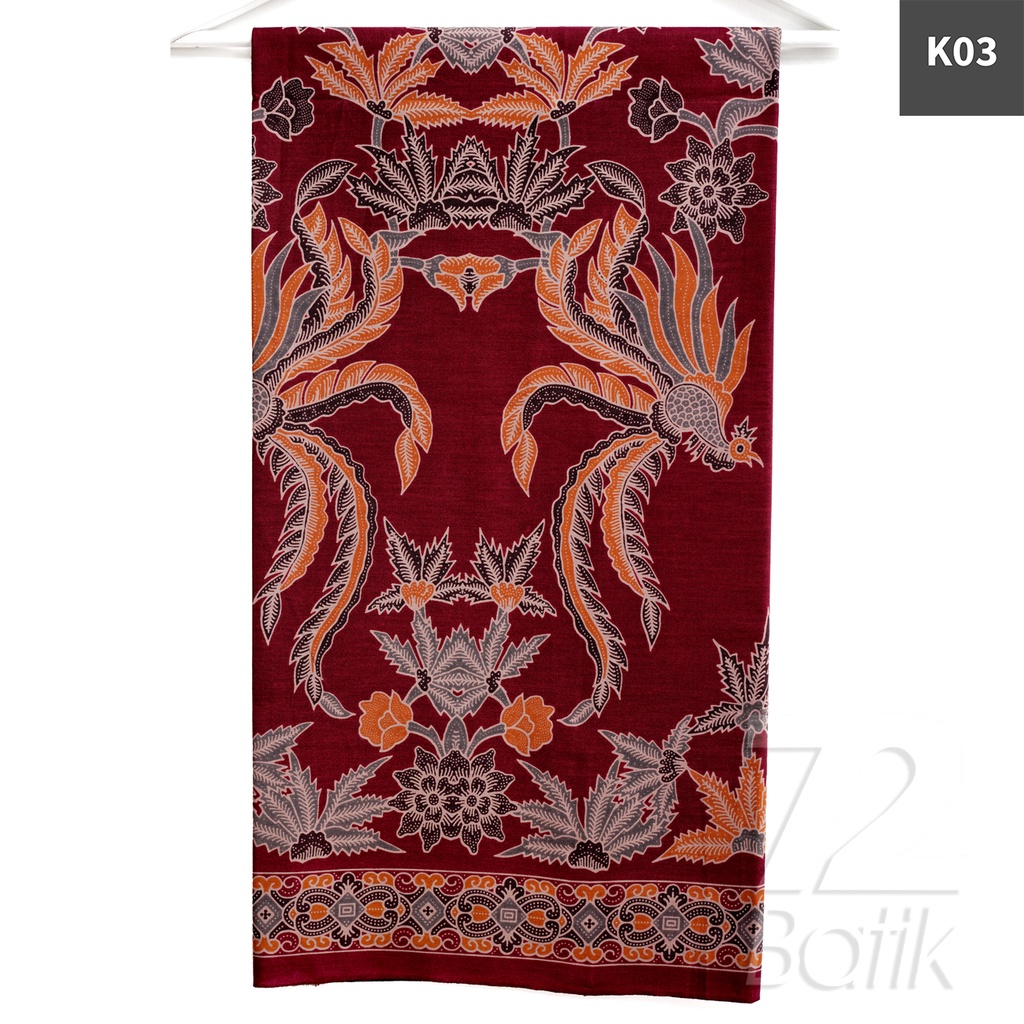 KAIN BATIK PREMIUM Bahan Katun Motif Peksi Asmoro Warna Putih Susu Coklat Orange 721835 Cap 72 Jarik Jarit Samping Kebat Panjang Batik Katun Modern Premium Bahan Seragam Batik Pernikahan Kantor Keluarga Murah Kamen Jadi Batik Bali Lembaran