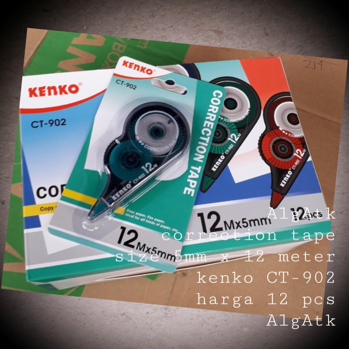 

Sale!!! Correction Tape Pita Penghapus Size 12 M X 5Mm Isi 12 Pcs. Hemat