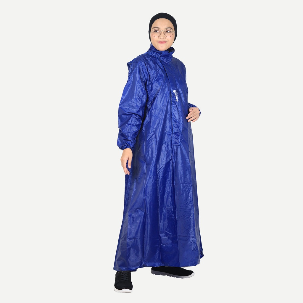 Jas Hujan Syari Jumbo Wanita Blue Series