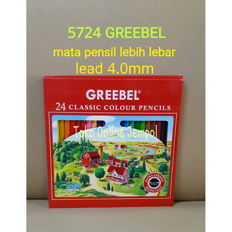 

ATK231GB 5724 BIG Lead 4.0mm 24 Warna Pensil Greebel mata pensil besar