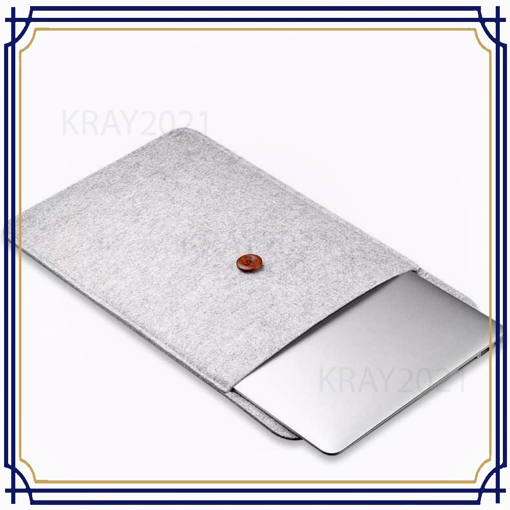 Felt Button Style Sleeve Case Laptop Ultrabook - DA58