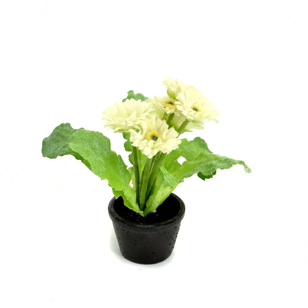 Ace Bunga Artifisial Dengan Pot Herbras - Cream SKU 243633