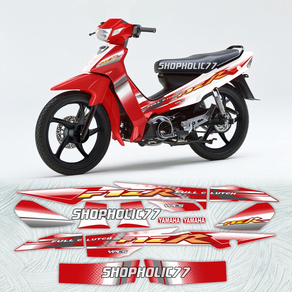 Striping Fizr Fiz r F1zr Merah Putih 2003 Tahan Vernis Laminasi Glosy Cuting Mesin