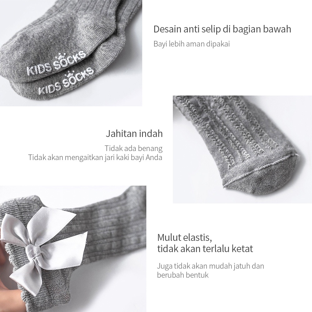 Halobaby Kaos Kaki Panjang anak bayi Cewek Anti Slip / Kaus Kaki anak bayi perempuan / Baby Socks