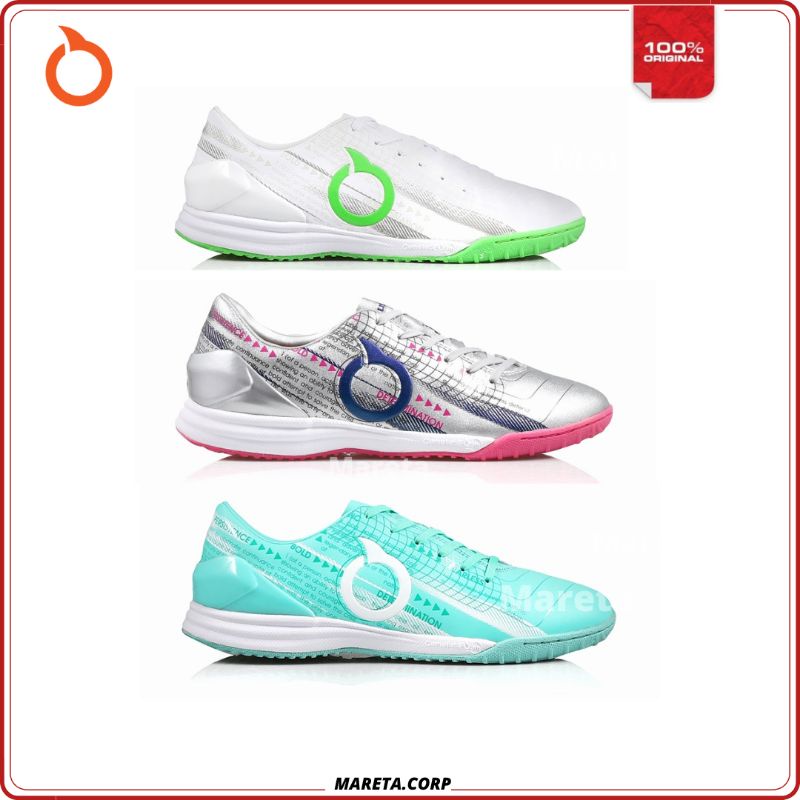 Sepatu Futsal Ortuseight Catalyst Legion V2 In White - Aqua Blue Original