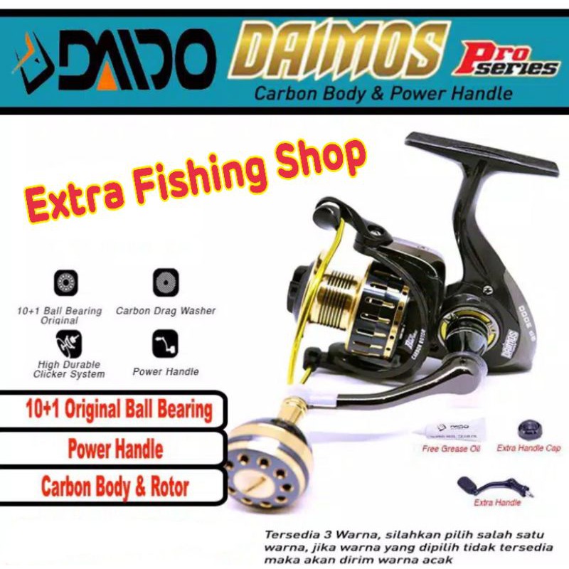 Terlaris Reel Daido Daimos Pro Series 1000,2000,3000,4000,6000 Banyak BONUSNYA fishing reel daido ||