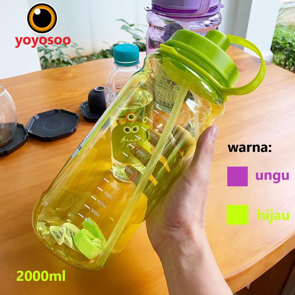  Botol  Minum JUMBO 2  LITER BZ 222 Tempat Air Minum 2000 