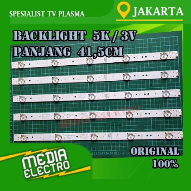 Backlight TV LED 5K 3V // PLD40T552 // PLD40T555 // BACKLIGHT POLYTRON 40 INCH // PLD40D100