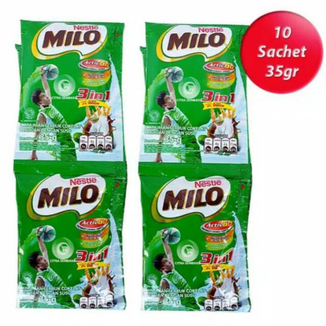 

RENCENG Milo 3 In 1 Isi 10 Sachet