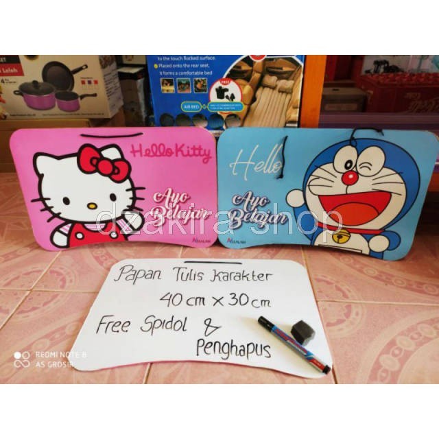 

papan tulis anak karakter free spidol + penghapus