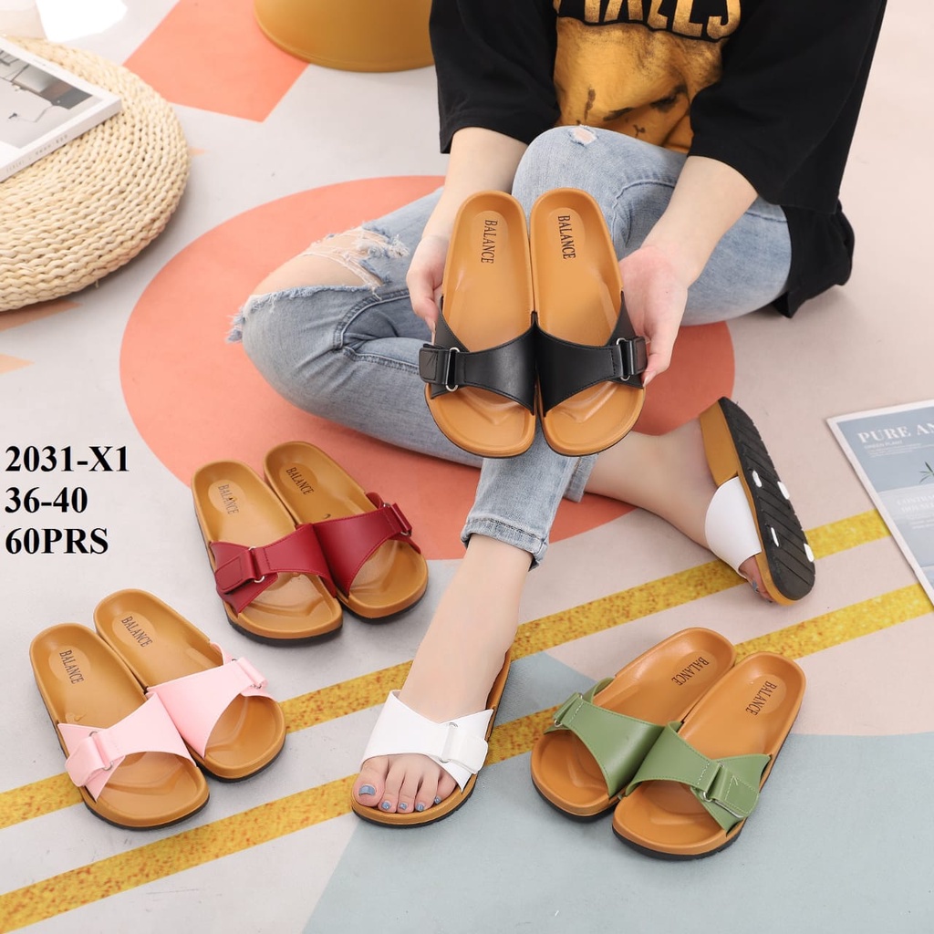 sandal wanita kokop gesper 2031-X1 BLC