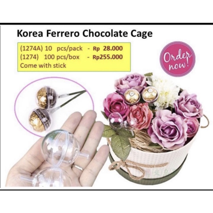 

✨ BISA COD ✨ Korea Ferrero Chocolate Cage pack kecil tempat coklat barang florist