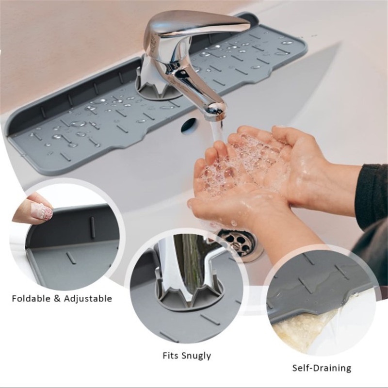 【COD】Faucet Absorbent Mat / Sink Splash Drain Pad / Sink Splash Guard/ Splash Catcher Faucet Mat