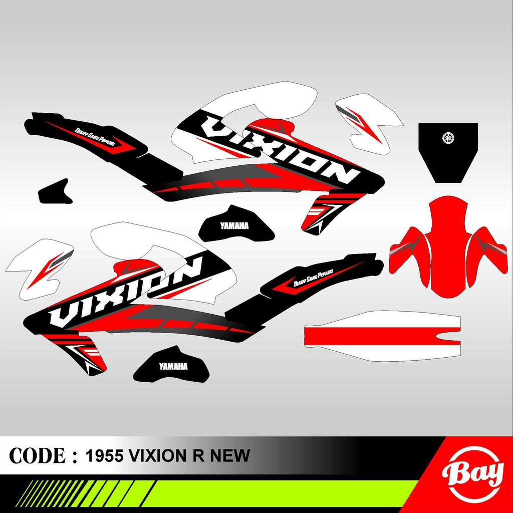 Decal Stiker Motor VIXION LAMA/VIXION 2013 - 2014 NVL/VIXION 2015 - 2016 NVA/VIXION R NEW Full Body