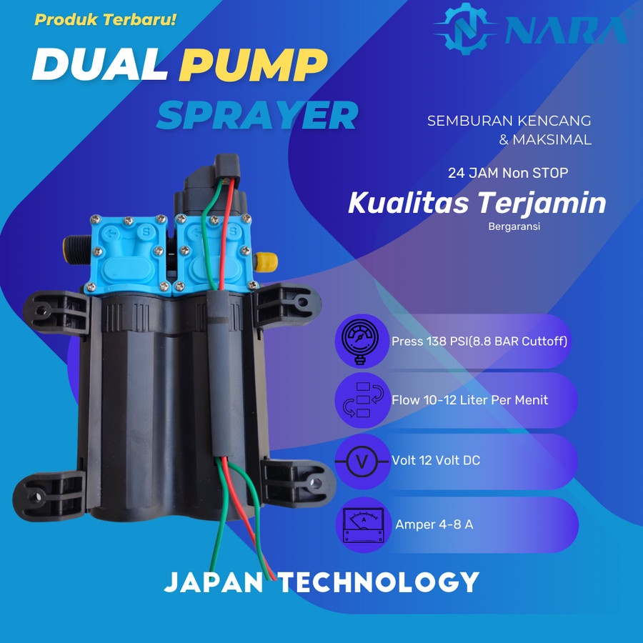 Misting dual pump sprayer Diamo dobel pump nara jenamu dobl pompa