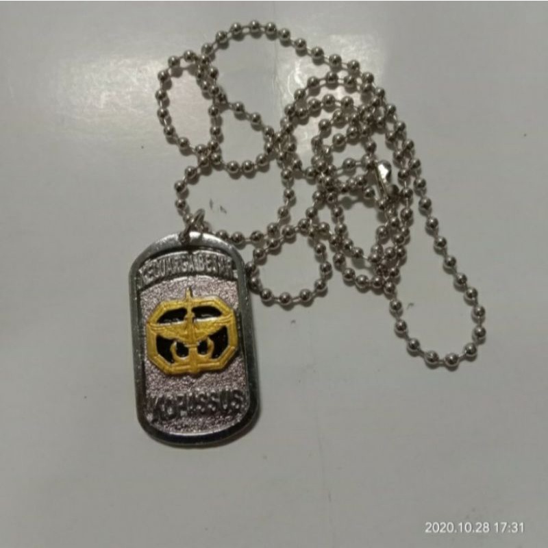 kalung logo KOPASSUS, kalung rantai KOPASSUS, kalung kopassus