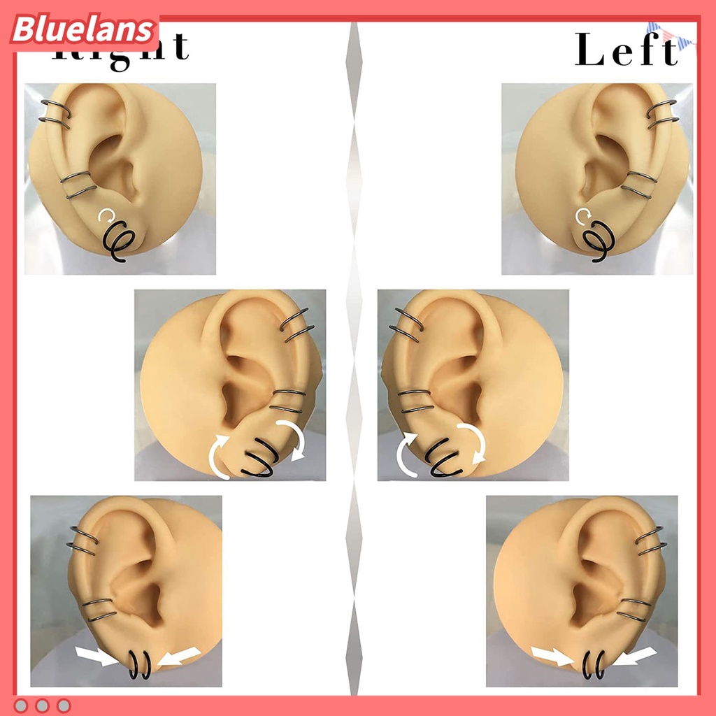 2pcs Cincin Tindik Hidung Bahan Stainless Steel Tahan Korosi Untuk Wanita