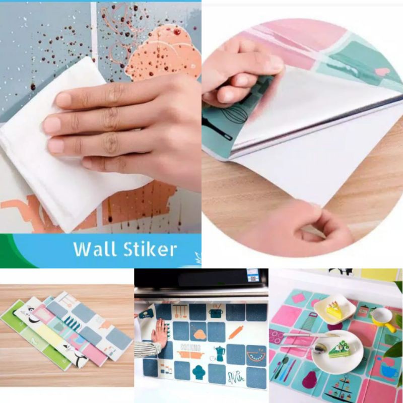 Wall Stiker Kitchen - Stiker Dinding Dapur anti minyak / Wallsticker anti kotor