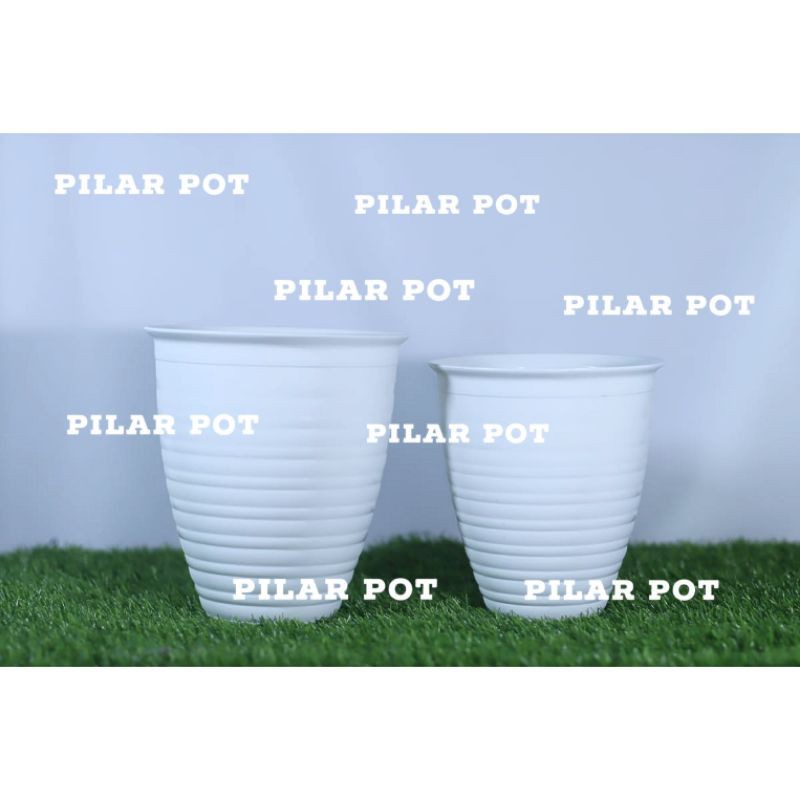 Pot bunga tanaman tawon putih tinggi 18 cm - taiwan BEE 185T PUTIH