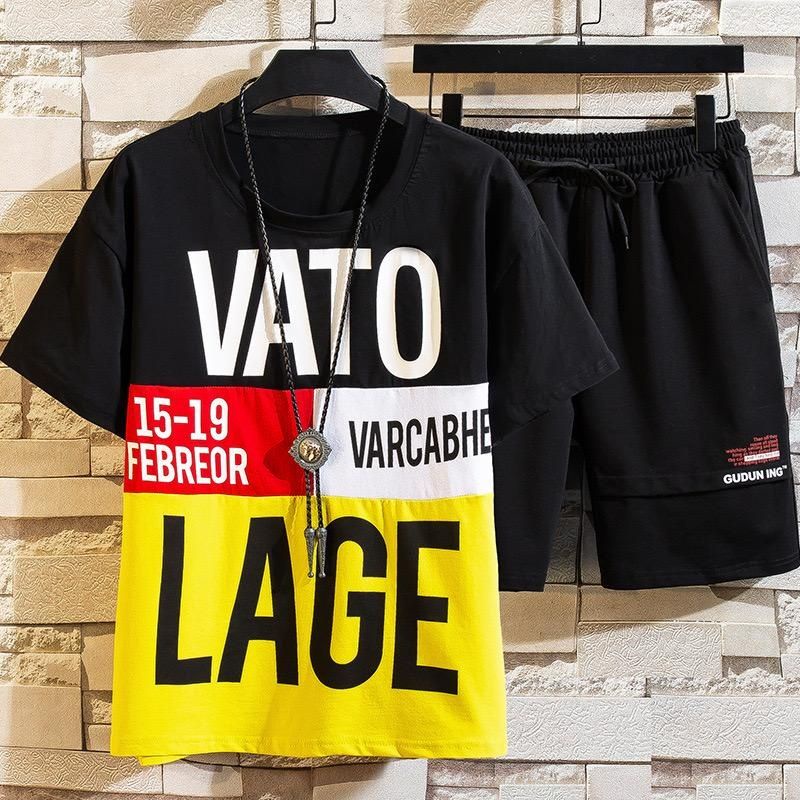 STELAN ( VATO ) STELAN PRIA DEWASA 1 SET KAOS DISTRO + CELANA PENDEK KEREN MODEL TERBARU