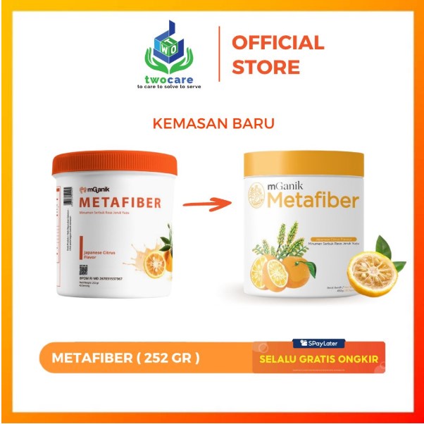 Mganik Metafiber M Ganik Meta Fiber - Minuman untuk Diabetes &amp; Gula Rasa Jeruk , Lychee