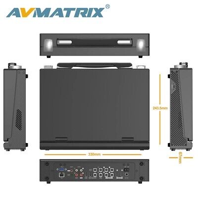 AVMATRIX PVS0613U Portable 6-Ch SDI/HDMI Multi-Format Streaming Switcher with 13.3&quot; Display