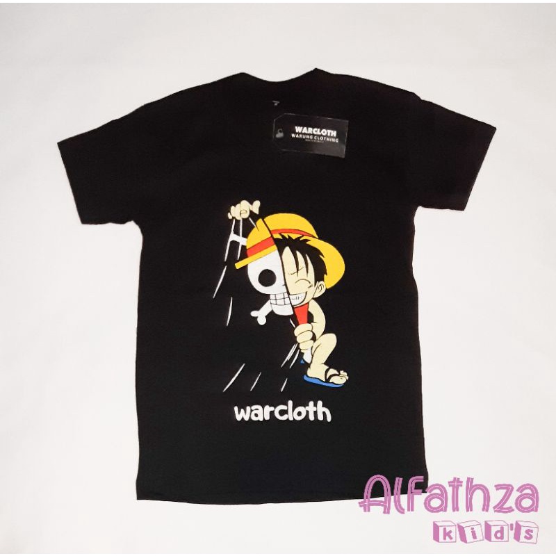Kaos anak laki laki / baju anak laki laki / baju kaos anak one piece hitam
