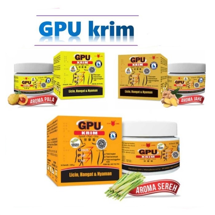 ✿ MADAME ✿ GPU KRIM GOSOK PIJAT URUT - CAP LANG KRIM SEREH JAHE PALA PIJAT ORIGINAL