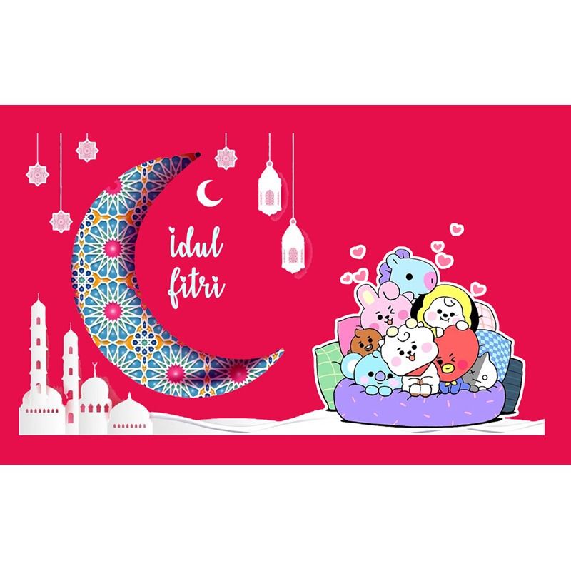 BT21 Group Amplop Angpao Lebaran (panjang) BTS Lucu Cute Envelope New Year Envelope Ramadan Idul Fit