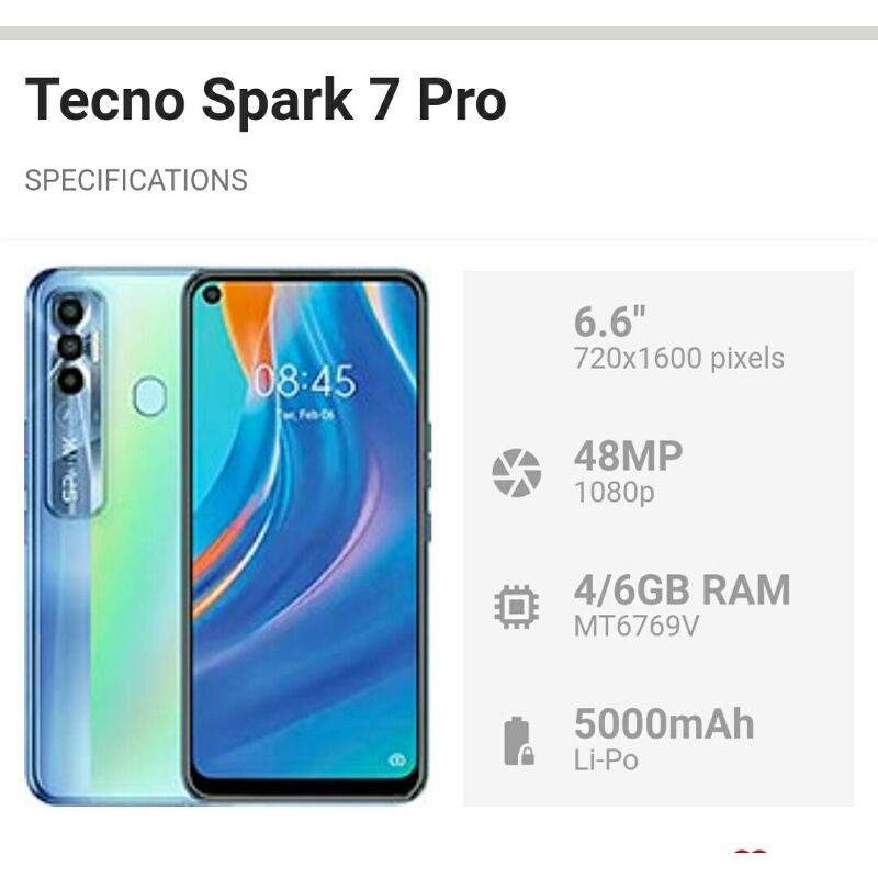 tecno spark 7 pro