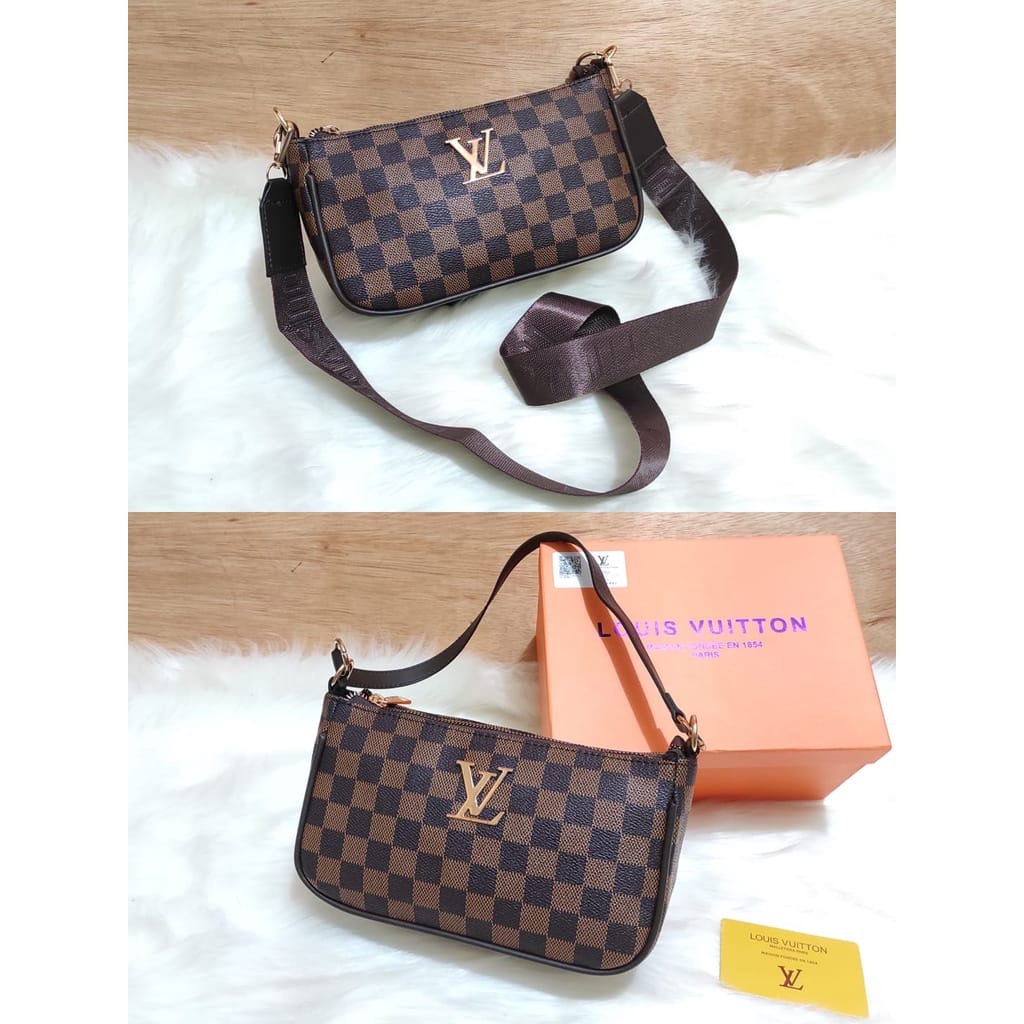 TOP HANDLE BAG LV POUCH SIGNATURE 2 TALI SLEMPANG WANITA