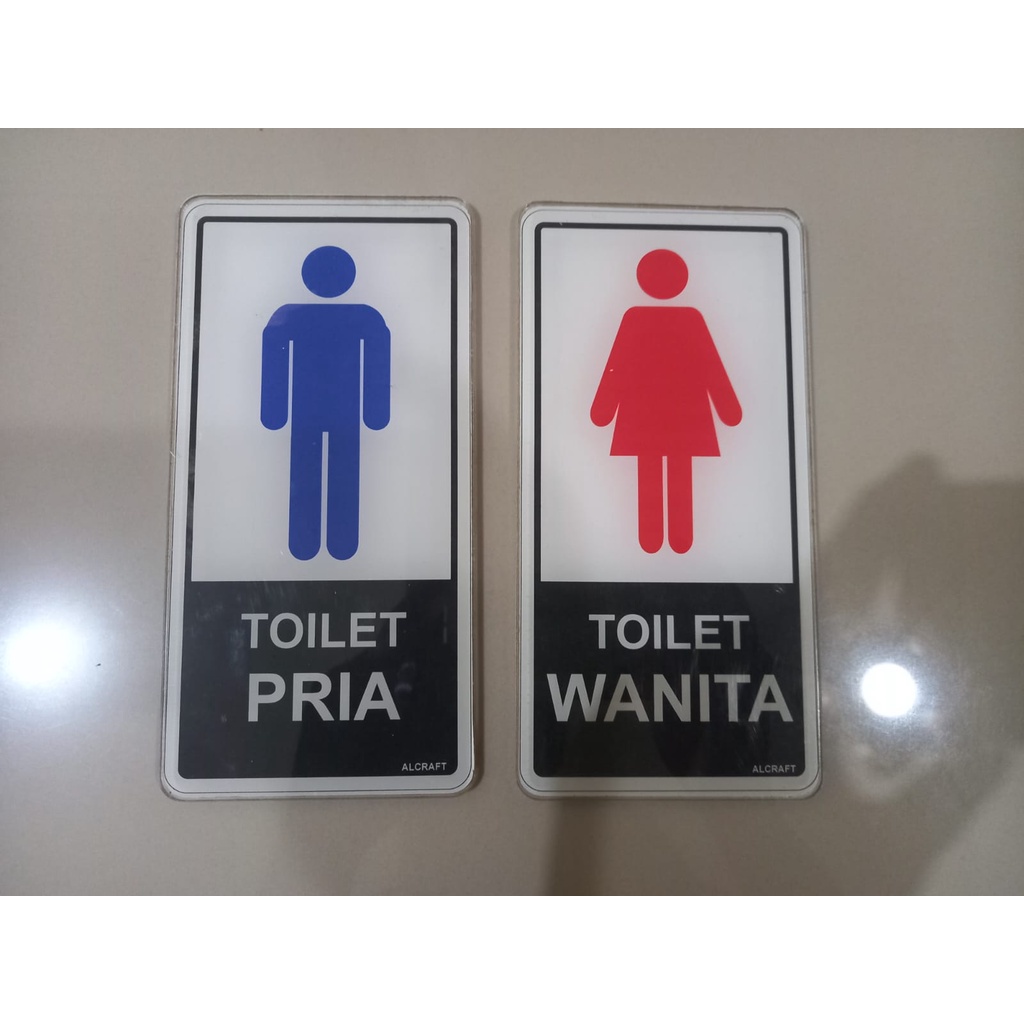 

sign board akrilik toilet pria toilet wanita