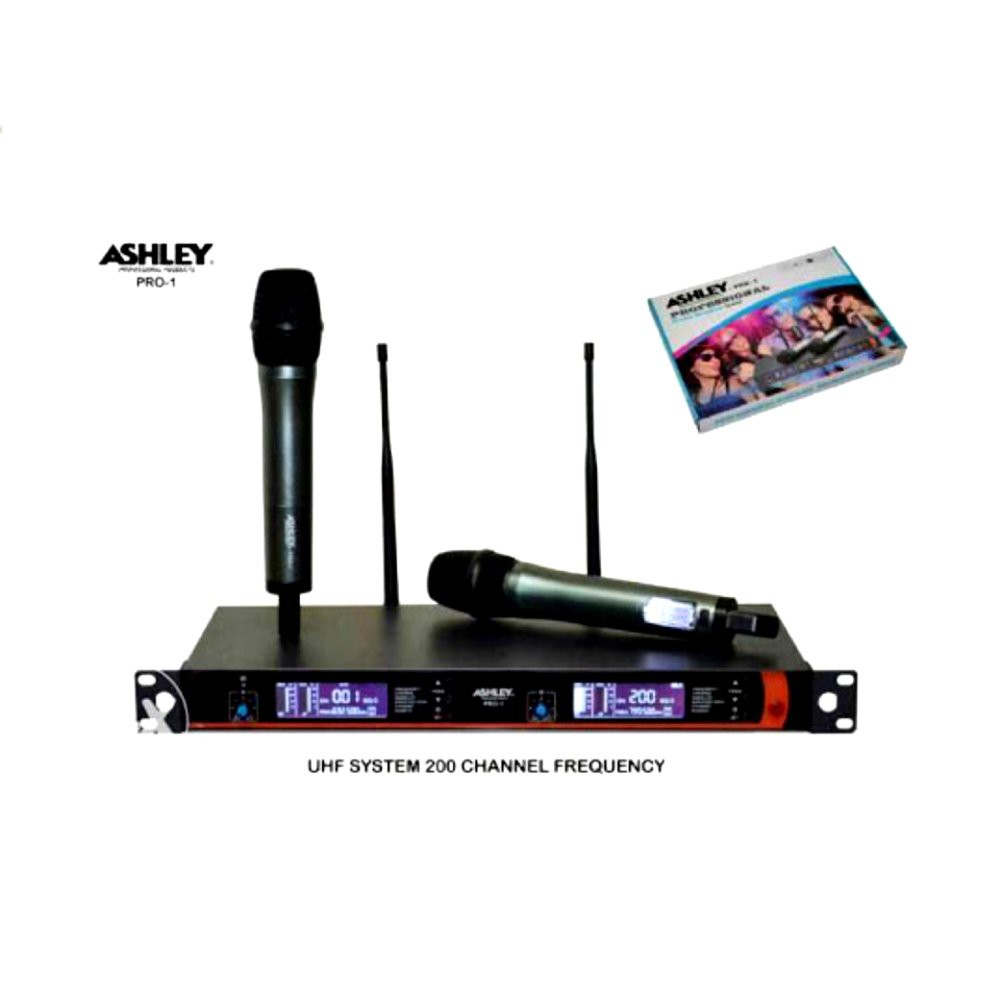 Murah  Microphone Mic Wireless Ashley Pro 1 ( Handheld)