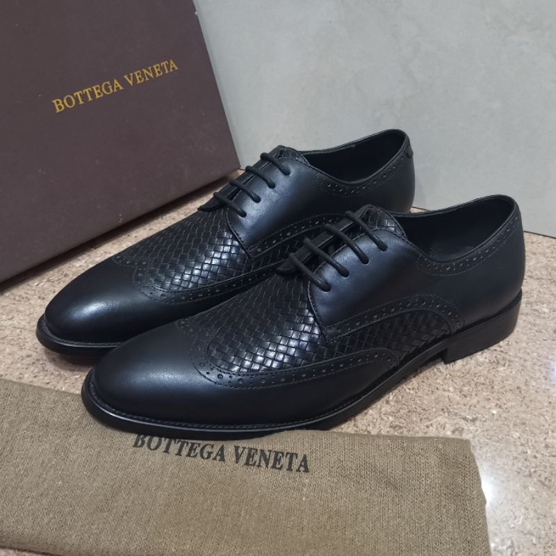 Sepatu pantofel anyaman pria mirror quality formal rajut