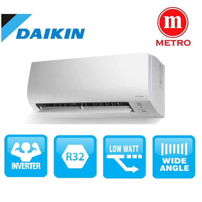 AC SPLIT DAIKIN 2 PK FLASH INVERTER 2 PK FTKQ-50UVM4 - (KHUSUS MEDAN)