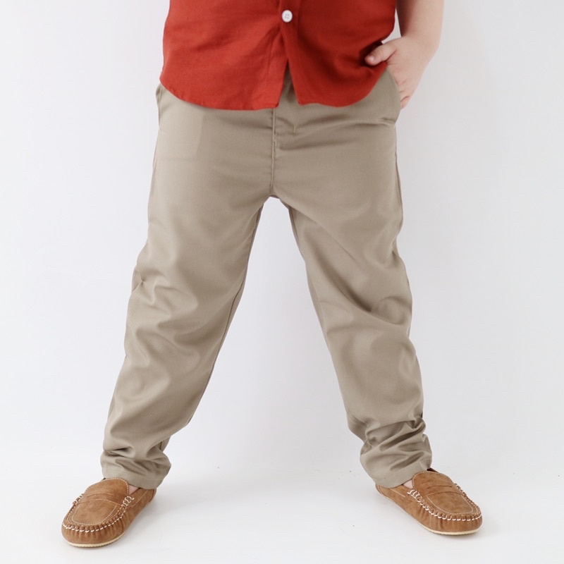 Yobebee Celana Formal Panjang Anak Laki Laki Usia 2 4 6 8 10 12 Tahun Bawahan Boy Trousers Kids Pants Polos Cotton Katun Straight Model Casual Anak Cowok