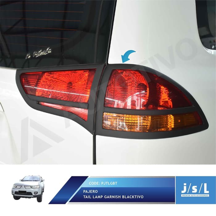 Aksesoris Variasi Tambahan JSL Garnish Lampu Belakang Pajero Sport Tail Lamp Garnis Blacktivo